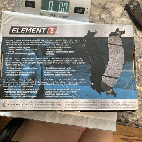 Disc Brake Pad Set-Element3 Hybrid Technology Front Raybestos EHT923H