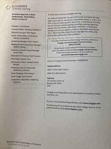 BOOK: A Creative Approach to Music Fundamentals Music Fundamental Sheet Music