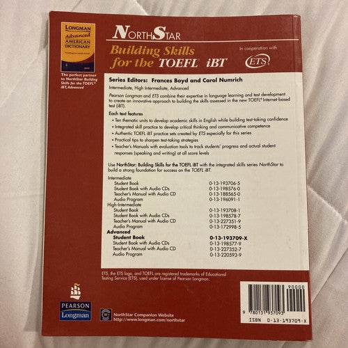 Northstar Building Skills for the TOEFL iBT Advanced Paperback Ronbinson Fellag