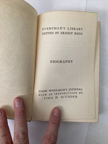 Vintage BOOK The Journal with other Writings of John Woolman Everyman Undated