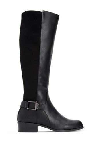 ALFANI Womens Black Arch Support Kallumm Block Heel Zip-Up Riding Boot 7 M
