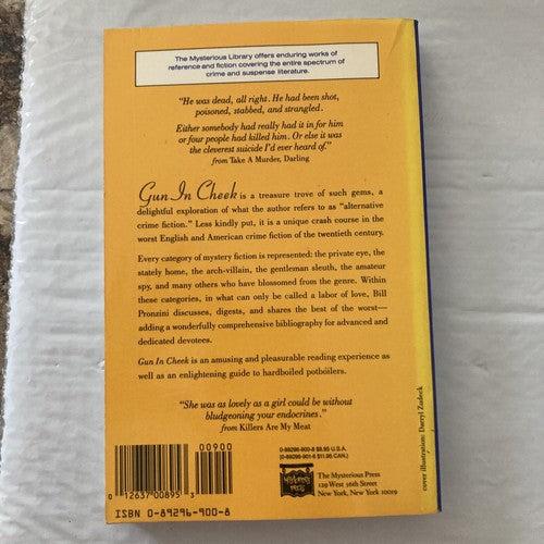 BOOK: Son of Gun in Cheek by Bill Pronzini-Mysterious Press 1988 1st ED Print