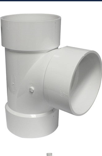 NEW 6â Canplas 192156 PVC DWV Sanitary Tee 6 inch White 11.75 x 7.23 x 14.52