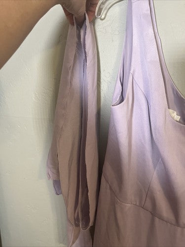 Davidâs Bridal Iris Purple Long Bridesmaid Dress Size 20 Plus Size Sleeveless