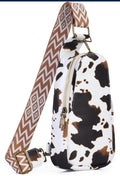 Sling Crossbody Cow Print Bag Women Chest Purse Fanny Pack Shoulder Backpack