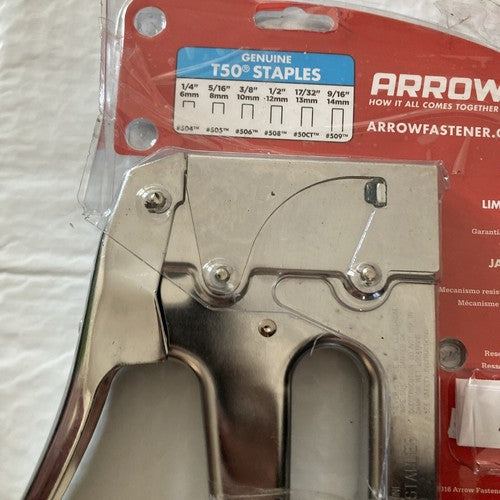 NEW Arrow Fastener T50 Steel Heavy-Duty Professional Staple Gun Genuine