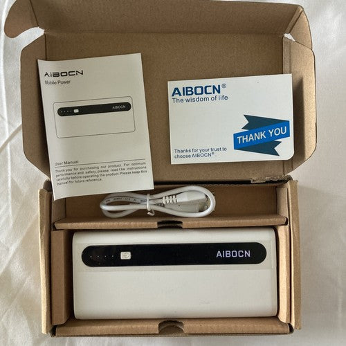 NEW AiBOCN Power Bank WX010 10000mAh for Smartphones & Tablets White