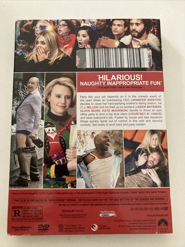 BRAND NEW Office Christmas Party Promo DVD 2017 Movie Jennifer Aniston Movie