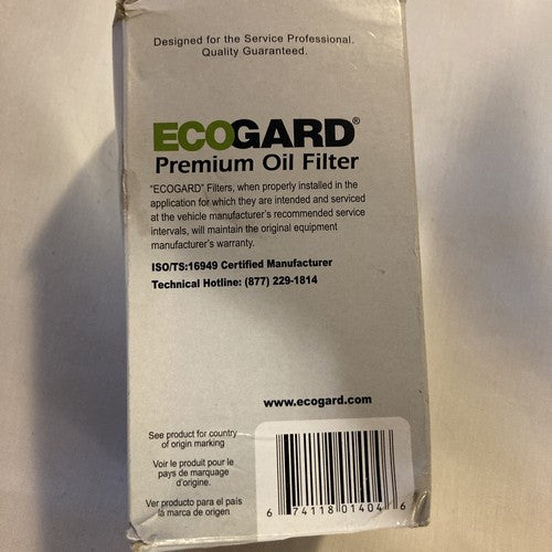 ECOGARD X5276 Premium Cartridge Engine Oil Filter Conventional Mercedes-Benz