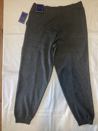 Lark & grey ladies Knit pants size XL X-Large Cargo Pocket Button Stretch Cozy