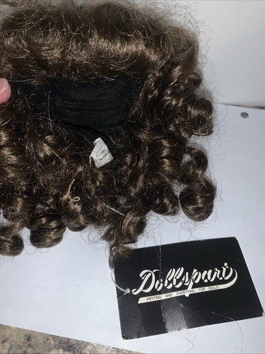 NEW Dollspart Doll Wig Braid Curly Size 12 Light Brown Bangs Ringlets 01026