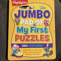 NEW Highlights Jumbo BOOK Pad of My First Puzzles 150+ Stickers Hidden Pictures
