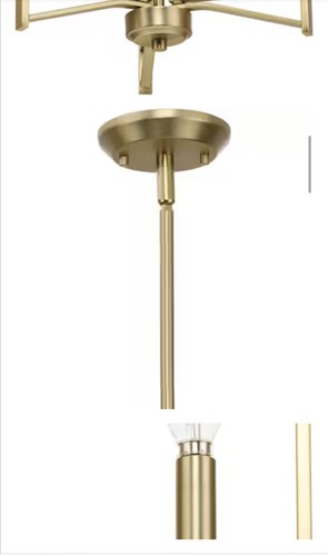 Progress Lighting Roxobel 3-Light Brushed Gold Modern/Contemporary Square Medium