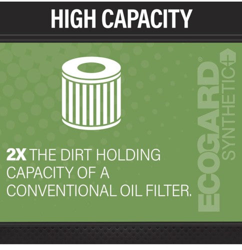 ECOGARD S10040 Premium Cartridge Engine Oil Filter for Synthetic Oil Fits Jeep