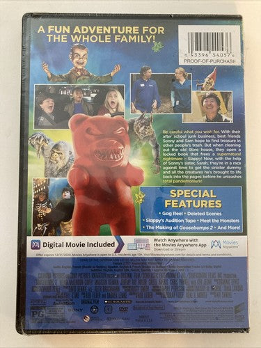 BRAND NEW Goosebumps 2 (DVD + Digital Copy, 2018) Ken Jeong Movie Teen Scary