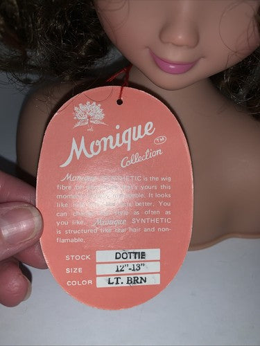 NEW Monique Collection Dottie Doll Wig Light Brown Size 12 13 Curly Ringlets