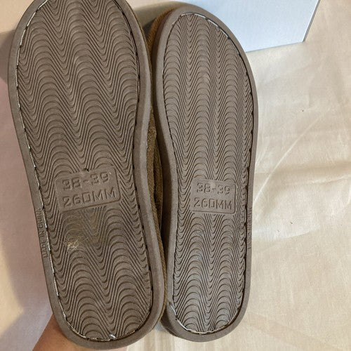 NIB Womens Size 8 Open Toed Leopard Slippers Fuzzy Furry Flip Flops Comfortable