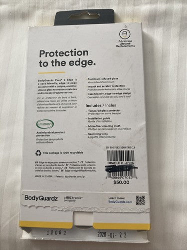 Bodyguardz Pure 2 Edge Tempered Glass Screen Protector iPhone 12 Pro Max