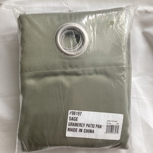 Sun Zero 84"H x 100âW Barrow Grommet Sliding Patio Door Curtain Panel Sage Green