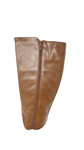 NIB Alfani Kallummp Womenâs Sz 6 M Cognac Brown Knee High Riding Boots Wide Calf