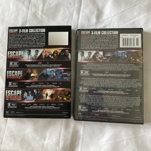 NEW Escape Plan 3-Film Collection DVD Hades 2 The Extractors Schwarzenegger 50 C
