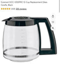NEW Cuisinart DCC-1200PRC 12-Cup Replacement Glass Carafe Black Coffee
