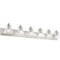 48â Livex Lighting 6 Light Steel Vanity Sconce Brushed Nickel Finish 17076-91