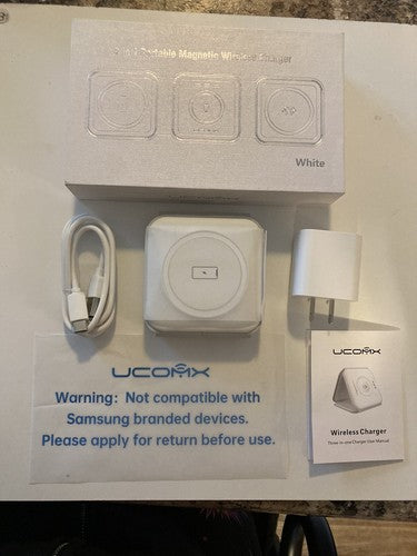 BRAND NEW UCOMX Nano 3 in 1 Wireless Charger iPhone Magnetic Foldable Charging