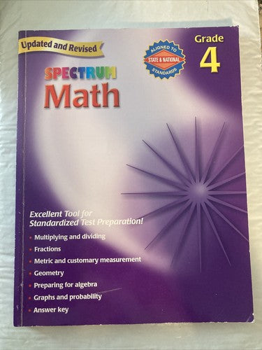 BOOK LOT Grade 4 Spectrum Math Eureka Mathematics Homeschooling Workbooks 4th