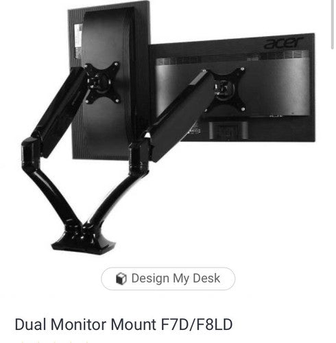 Flexispot F7D Dual-arm 10"-27" Monitor Mount NEW
