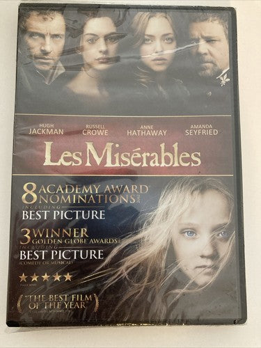 BRAND NEW DVD ~ Les Miserables Movie Hugh Jackman Russell Crowe Anne Hathaway