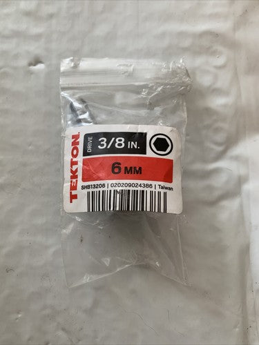 Tekton 3/8â Drive x 6mm Hex Bit Socket Replacement Extra NEW 6 mm 3/8 Inch