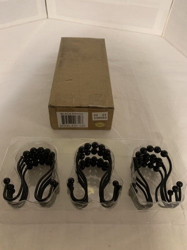 NIB Utopia Alley Double Roller Ball Stainless Steel Shower Black Set 12 HK16BK