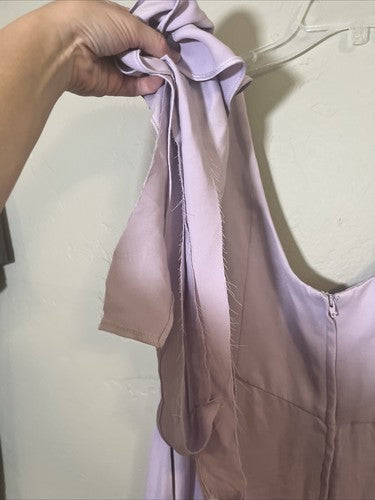 Davidâs Bridal Iris Purple Long Bridesmaid Dress Size 20 Plus Size Sleeveless