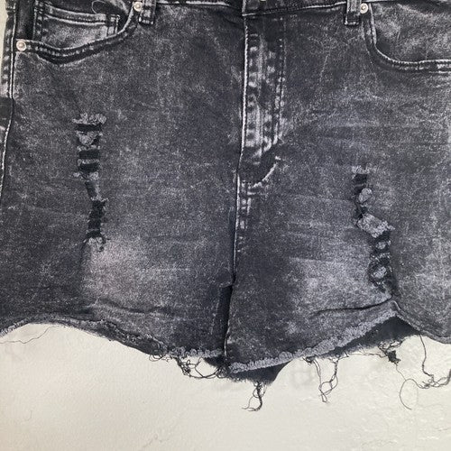 Elite jeans black jean shorts distressed sz 15 33â Womanâs Juniors Cut Off Fray