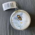 NEW Honey Bee Trinket Pill Box Domed Hinged White Ceramic 2.5â W x 1.5" H Bumble