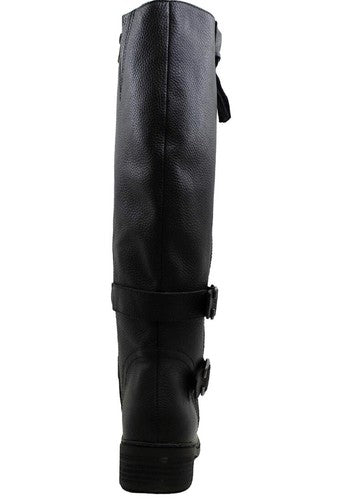 AMERICAN RAG Womenâs Boots 6.5 M Black Strap Zipper Collins Round Toe Leather