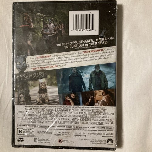 Pet Sematary (DVD, 2019, REMAKE) Stephen King Scary Horror Movie Halloween