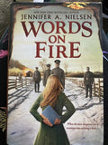 Words on Fire by Jennifer A. Nielsen (2019, Hardcover)