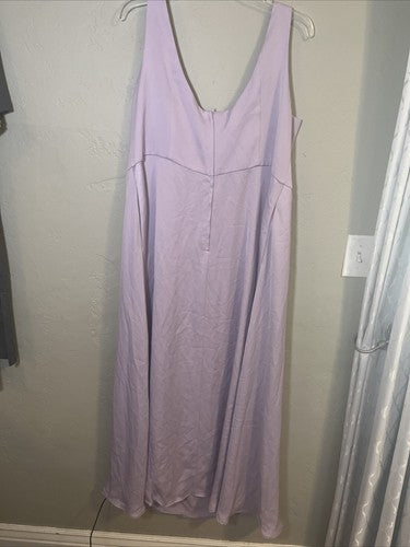 Davidâs Bridal Iris Purple Long Bridesmaid Dress Size 20 Plus Size Sleeveless
