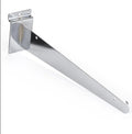 12â Metal Slatewall Knife Shelf Brackets Pair/2 Chrome Retail Shelving Display
