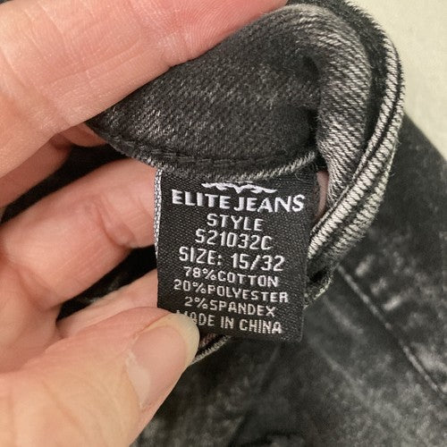 Elite jeans black jean shorts distressed sz 15 33â Womanâs Juniors Cut Off Fray