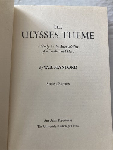 BOOK: The Ulysses Theme by W B Stanford 1976 Paperback Vintage Literature