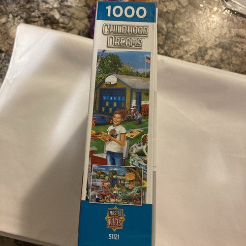 NEW Jigsaw Puzzle CHILDHOOD DREAMS Masterpieces 1000 Piece Backyard Barbeque
