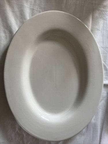 Turkey Platter Tabletops Unlimited White Oval Serving Plate 18" X 14" Holidays