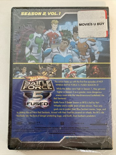 BRAND NEW Hot Wheels Battle Force 5: Season 2 Volume 2 (DVD) Cars Trucks Cartoon