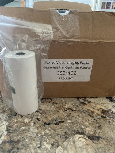 NEW 5 Rolls Rolled Video Imaging Paper size 110 x 20 Print Media 3851102 Box/5