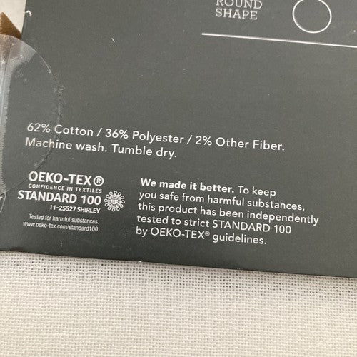 NEW 70â ROUND TABLECLOTH Threshold Target WHITE W/ NAVY BLUE STRIPES Oeko-Tex