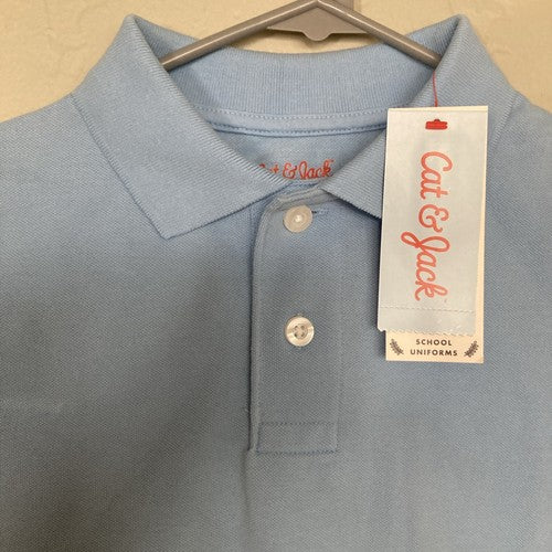 Boys' Short Sleeve Pique Uniform Polo Shirt - Cat & Jack Light Blue XS 4/5