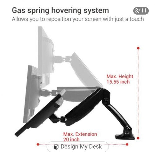 Flexispot F7D Dual-arm 10"-27" Monitor Mount NEW